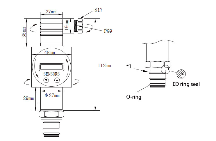 Flat film pressure sensor size