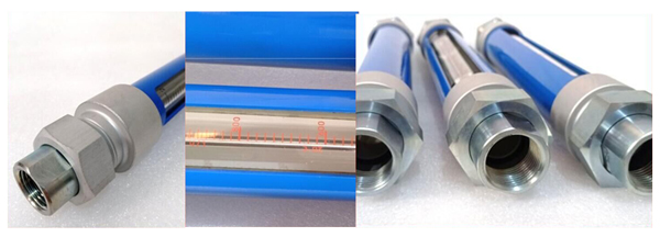 Glass tube rotameter feature