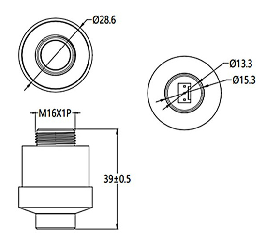 High pressure oxygen sensor size