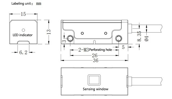 High resolution incremental optical linear encoder dimension