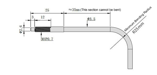 High temperature fiber optic sensor wiring drawing