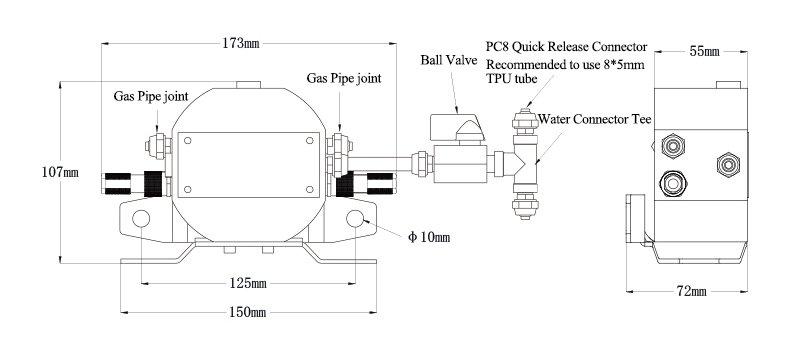 Hydraulic level sensor dimension