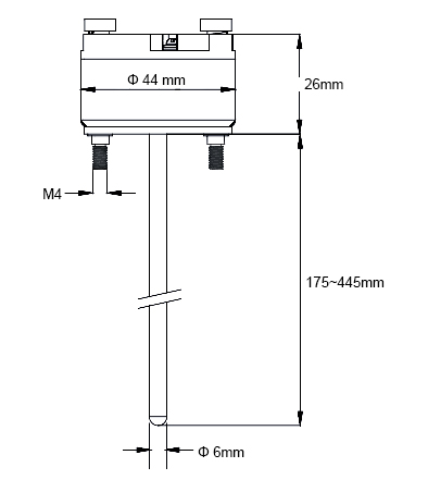 Industrial temperature sensor size