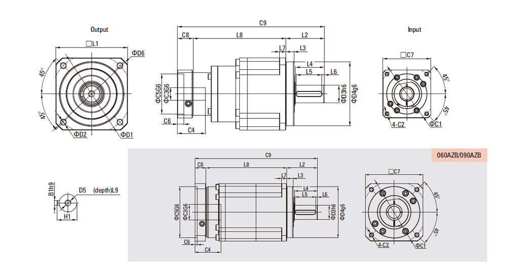 Planetary gearbox dimension