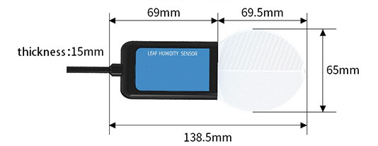 Leaf temperature and humidity sensor size