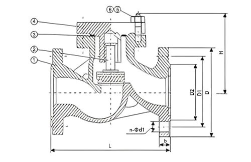 Lift check valve dimension