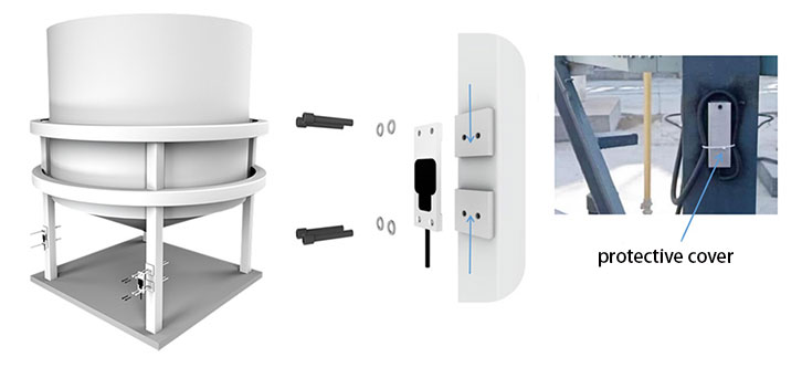 Mini strain gauge load cell installation