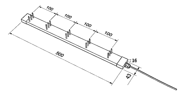 Multi depth soil moisture sensor size