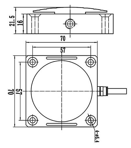 Pedal force load cell sensor for automotive size