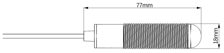 Photoelectric water leak sensor dimension