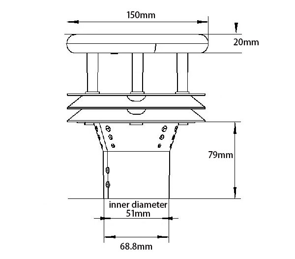 Piezoelectric rain sensor size