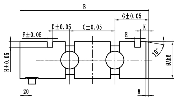 Pin load cell size