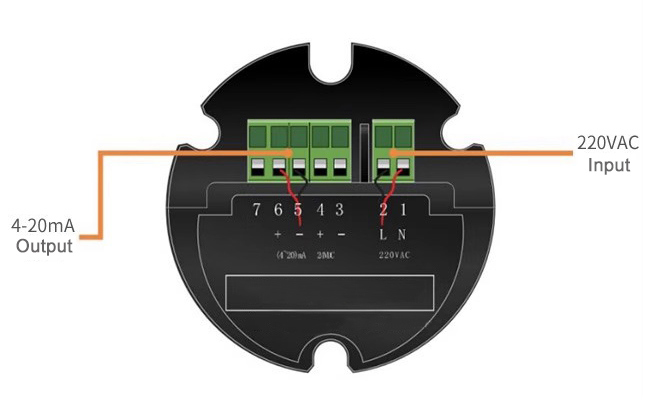 220V AC radar level transmitter wiring diagram