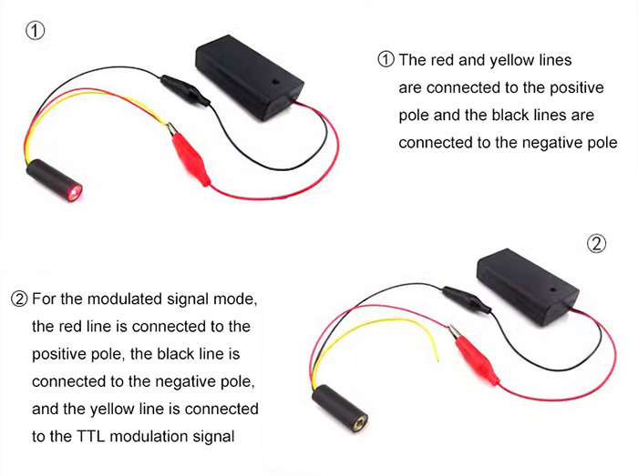 Red dot laser module wirings