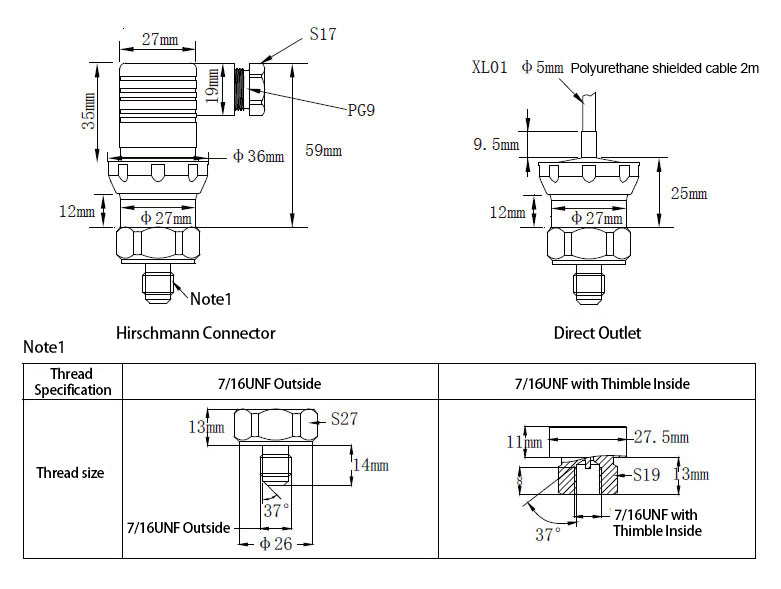 Refrigeration pressure sensor size