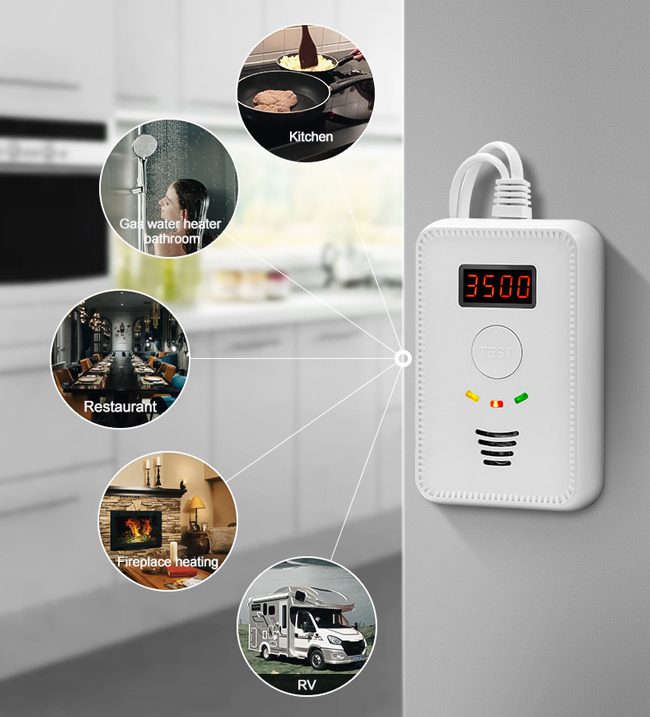 Smoke gas detector for home application