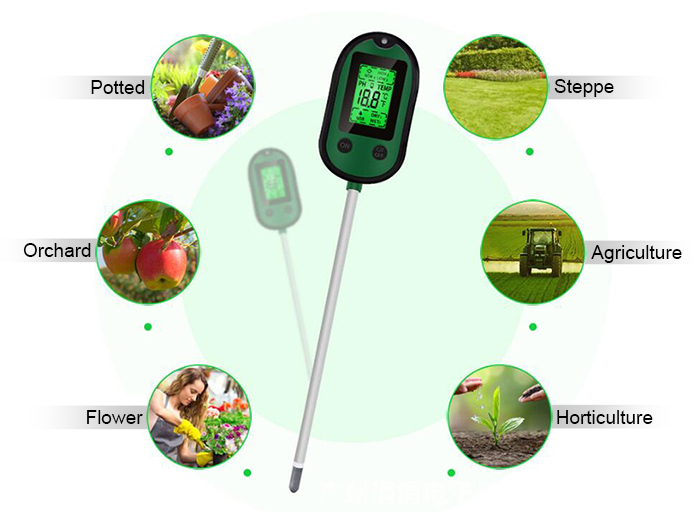 Soil moisture meter for plant application