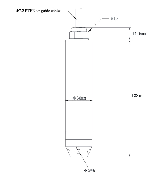 Submersible level sensor dimension