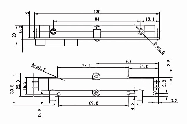 Ultrasonic oxygen sensor 0-10l min size