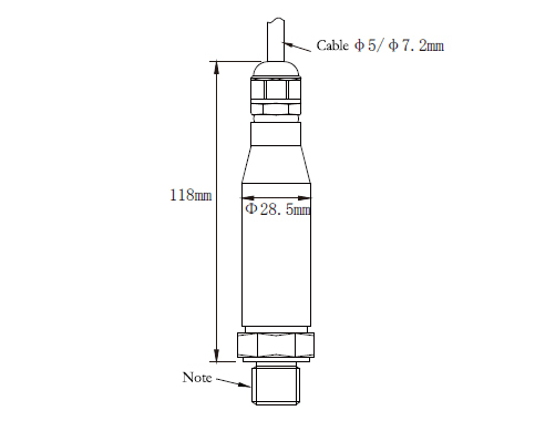 Waterproof pressure sensor size