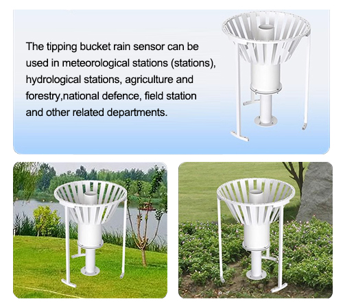 Weighing bucket rain sensor application