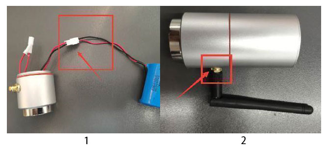 Wireless vibration sensor wiring drawing