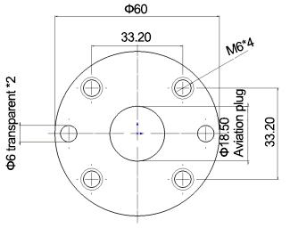 Ultrasonic wind speed and direction sensor bottom installation dimension