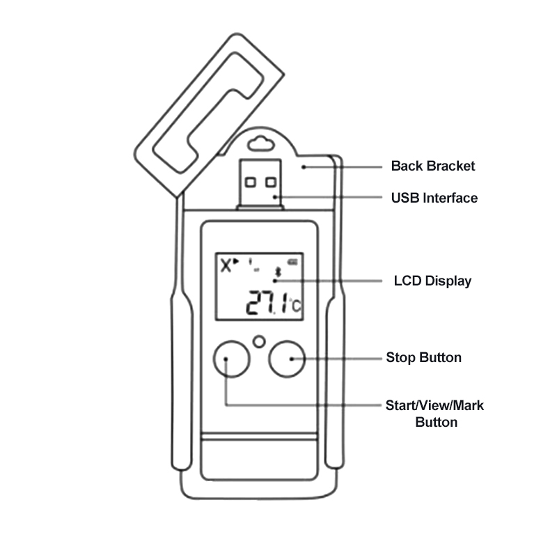 USB Temperature Data Logger with LCD Display Details