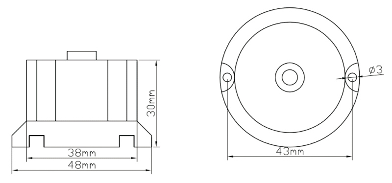 Water leakage sensor dimension