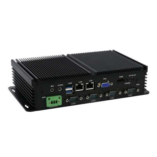 Fanless Industrial PC, J1900 quad core 2.0 GHz, 6 COM, 12V | ATO.com