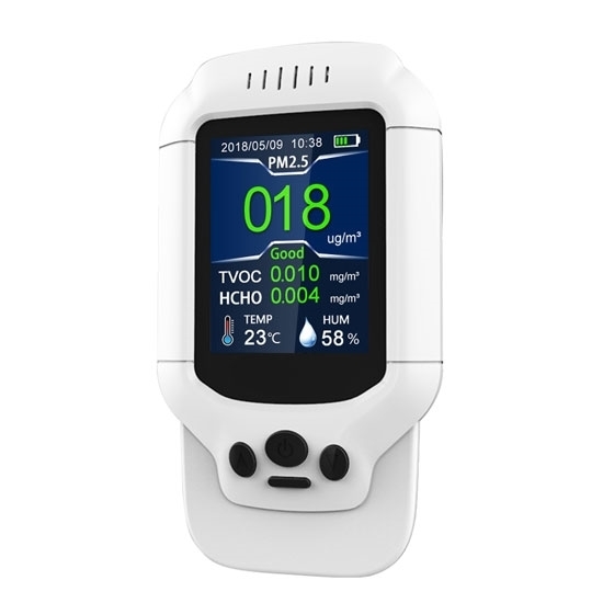 Portable Air Quality Monitor, Pm2.5 Hcho Tvoc Temperature Humidity 