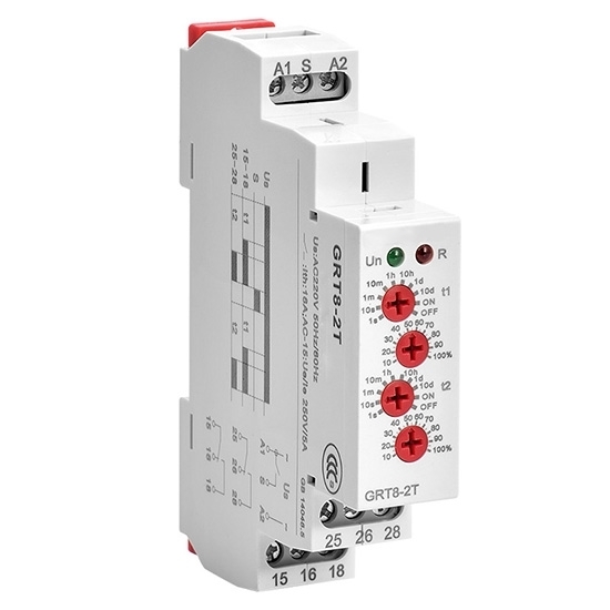 Time Delay Relay, Double Delay On, AC 220V, AC/DC 12-240V