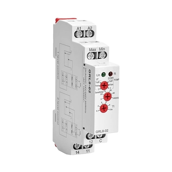 Liquid Level Control Relay, Level Monitoring, SPDT, AC/DC 24-240V